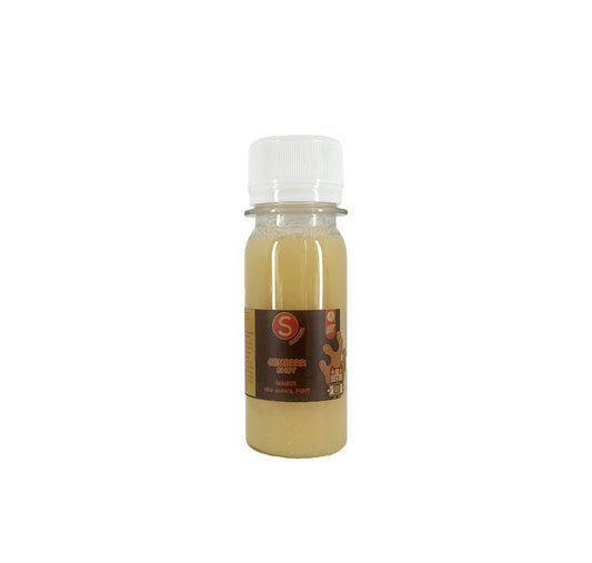 60 ml Puur Gember Shot: een biologisch drankje met pure gember, perfect voor een energieboost.